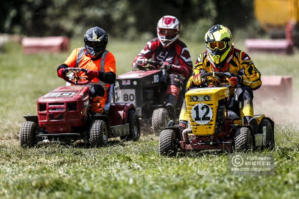 22/06/2019/ Action from the British Lawn Mower Racing Event in Newdigate, Surrey