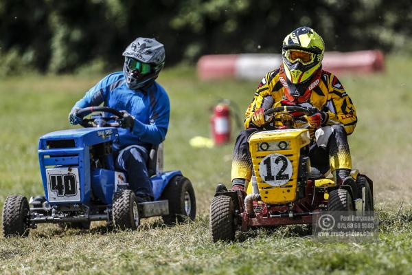 22/06/2019/ Action from the British Lawn Mower Racing Event in Newdigate, Surrey