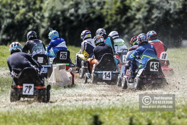 22/06/2019/ Action from the British Lawn Mower Racing Event in Newdigate, Surrey