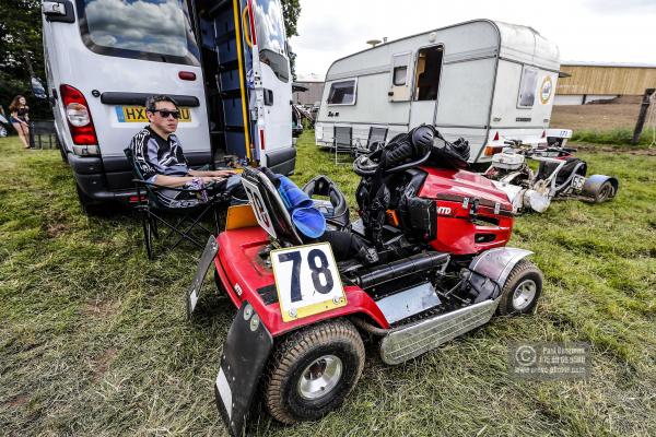 22/06/2019/ Action from the British Lawn Mower Racing Event in Newdigate, Surrey