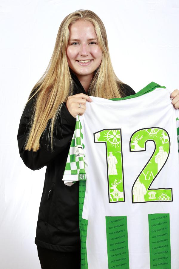 19/08/2021 Guildford City Women’s Player Maya James  with shirt