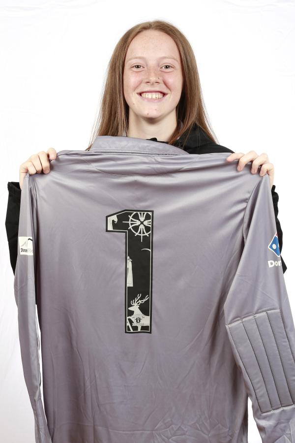 19/08/2021 Guildford City Women’s Player Morgan Palmer with shirt