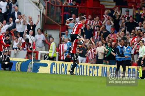 21/04/2018. Brentford v Queens Park Rangers SkyBet Championship Action from Griffin Park.  Brentford's Florian JOZEFZOON celebrates